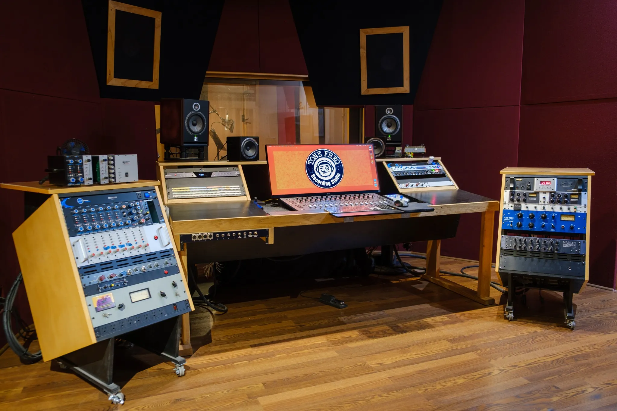Studio A control room at Tone Freq